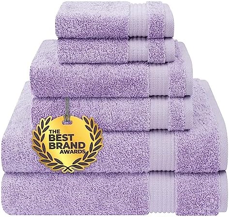 Cotton Paradise 6 Piece Lilac Towel Set 1
