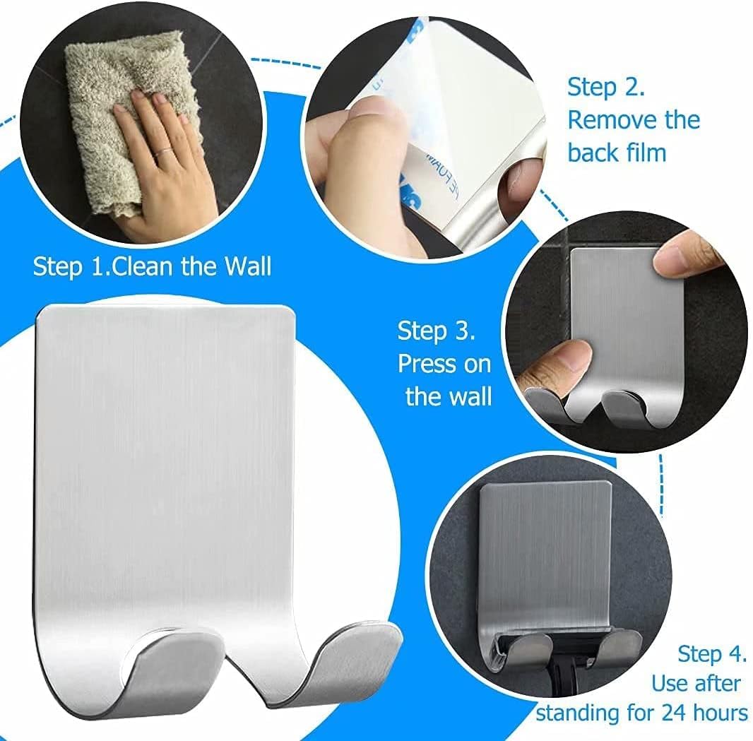 Waterproof Razor Holder 6 Pack Heavy Duty Self Adhesive Hooks