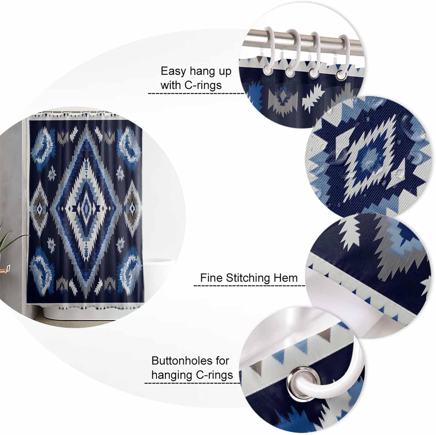 ZOE GARDEN Southwest Aztec Bathroom Set