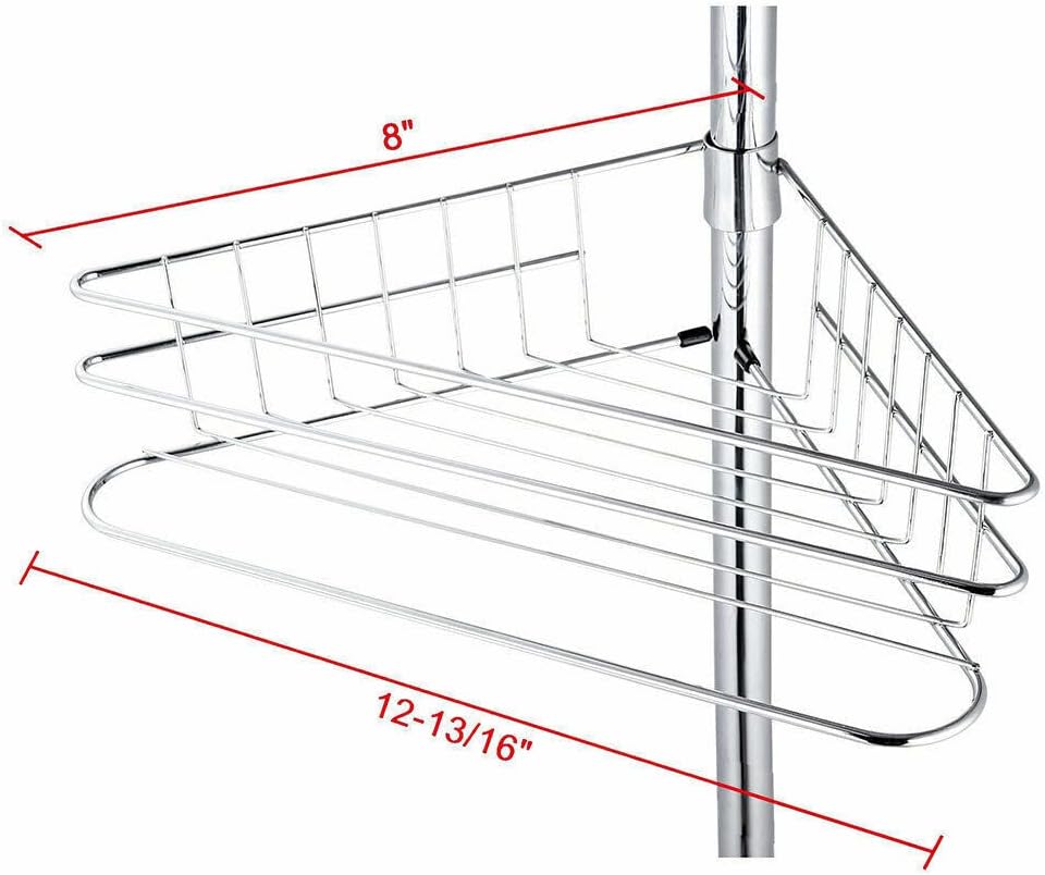 YINZINR Corner Shower Caddy with 4 Layers and Towel Bar