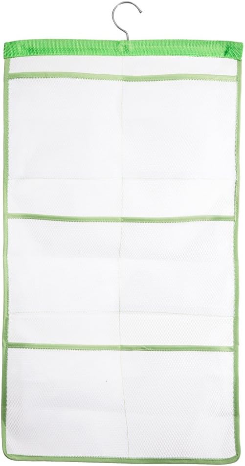 ALYER 6 Pocket Hanging Mesh Shower Caddy Green