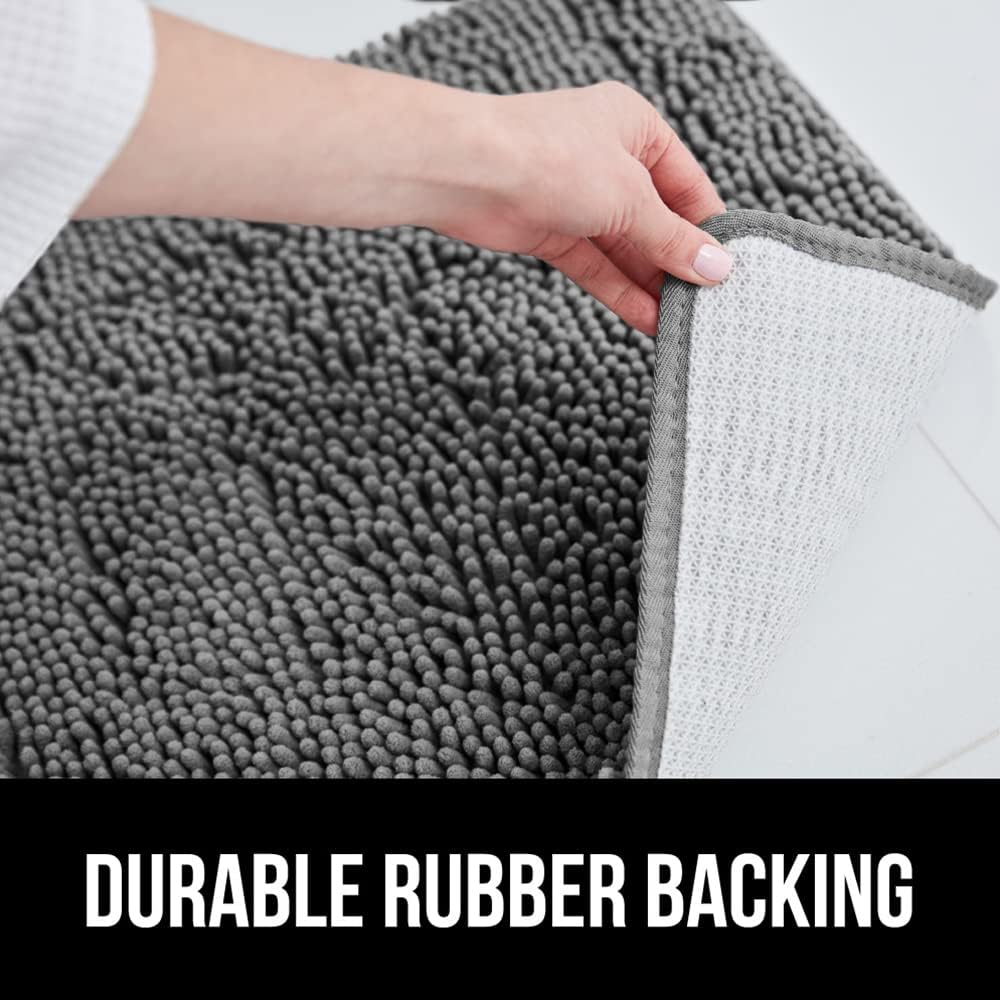 GORILLA GRIP Bath Rug Set with Shower Mat 2 Item Bundle