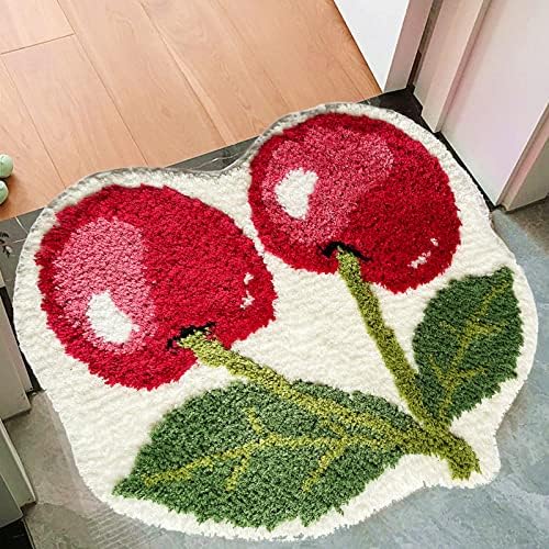 UKELER Cute Cherry Bath Rug for Kids
