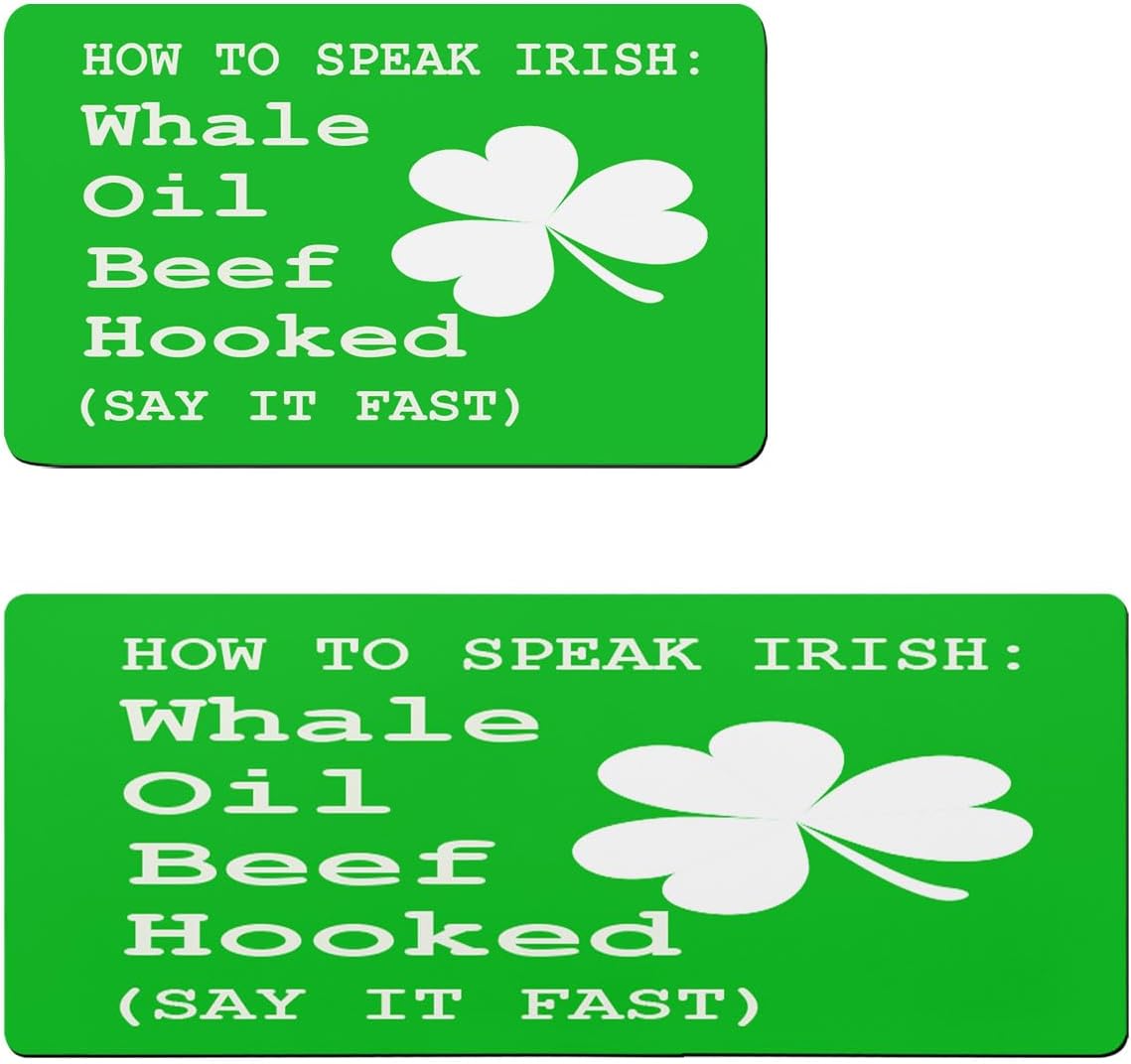 Funnywall88 2PCS St Patricks Day Bath Mats Non-Slip Diatomite Floor Mats