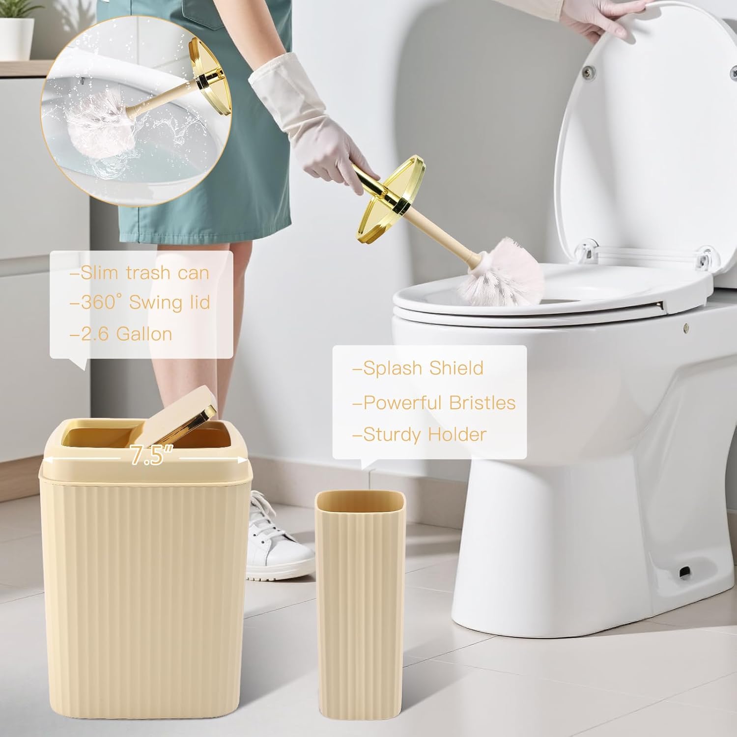 WSBArt 20PC Bathroom Accessory Set