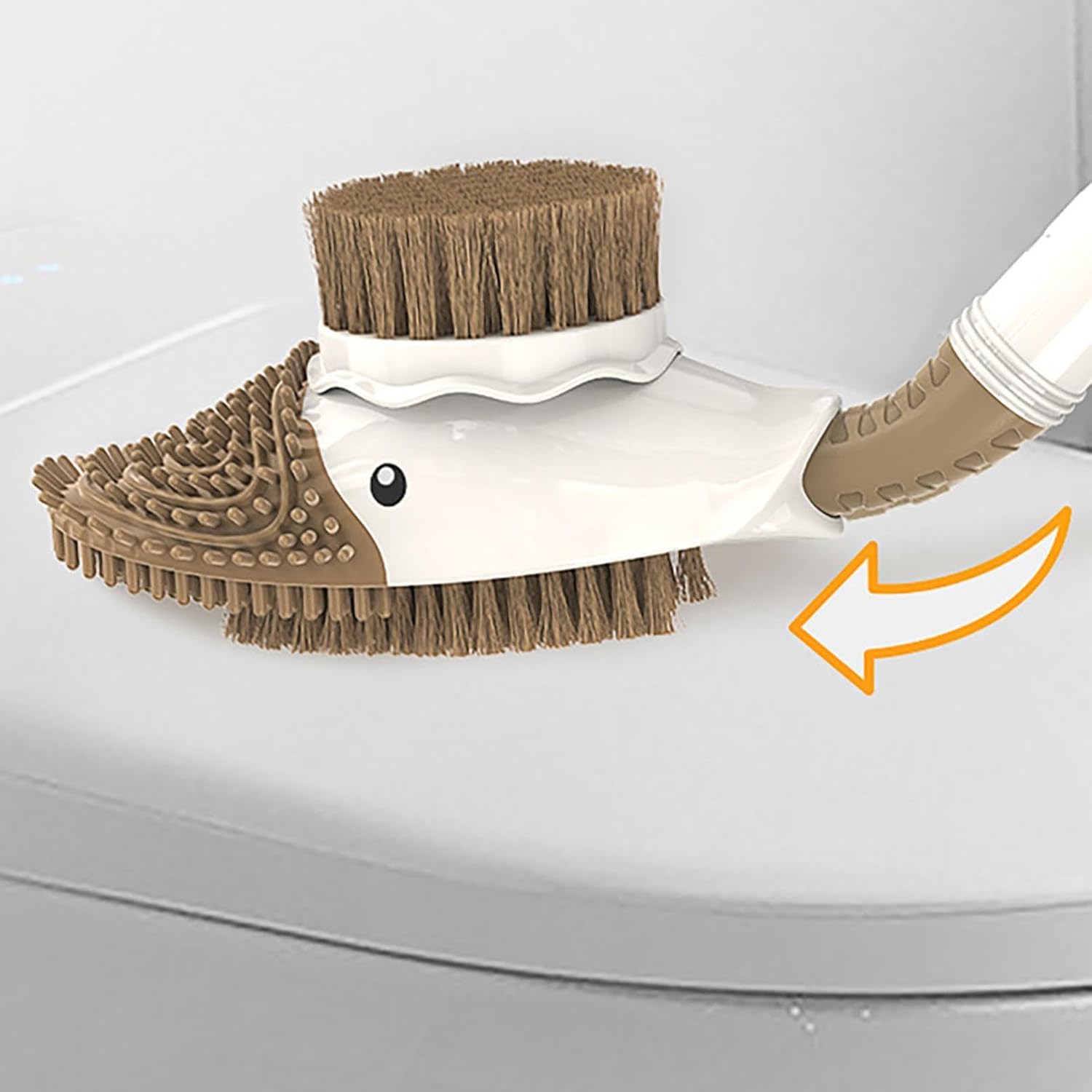 Diving Duck Toilet Brush with Soft Silicone Head and Wall Mount Base