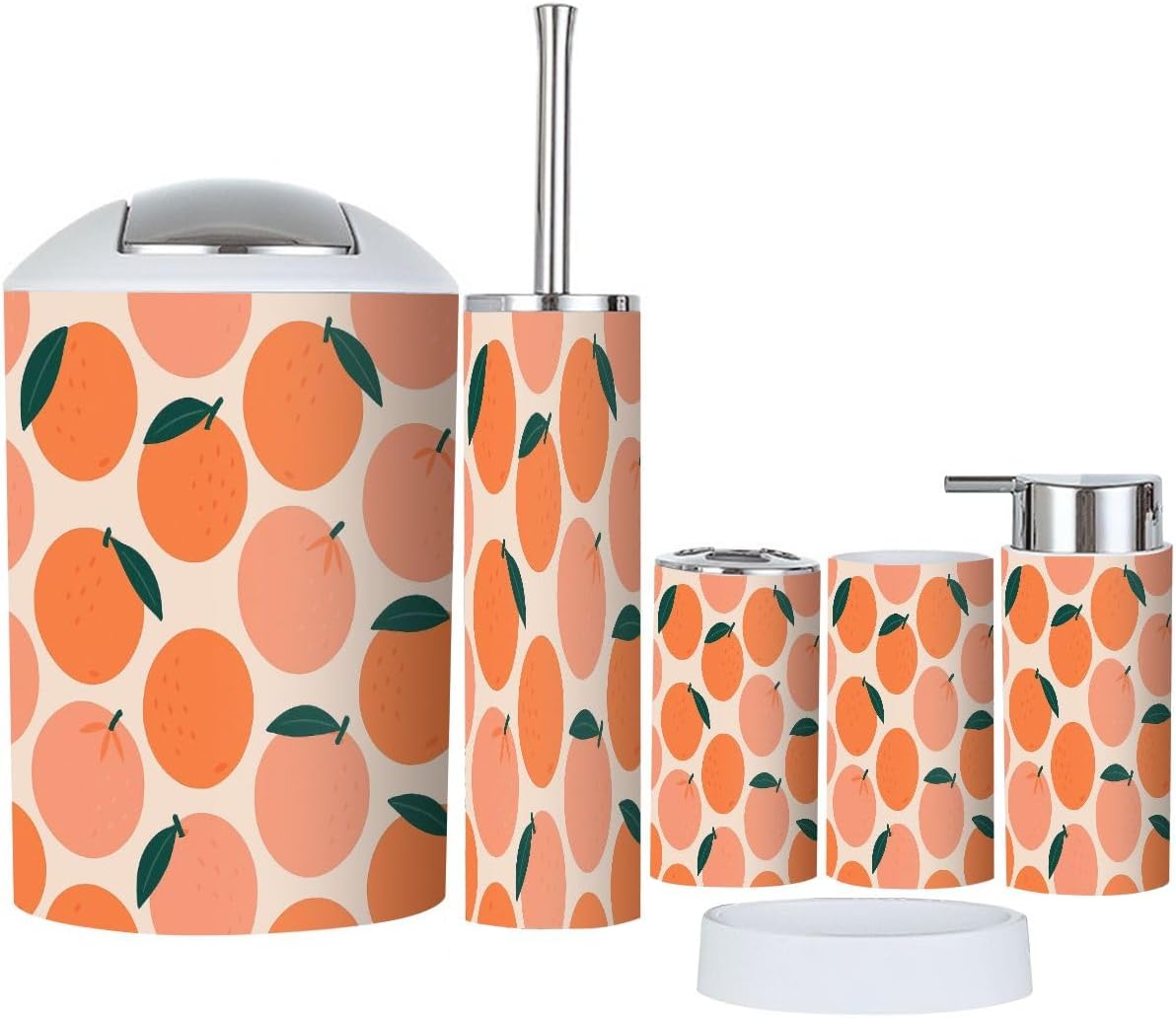 Boho Tropical 6 Piece Bathroom Accessory Set