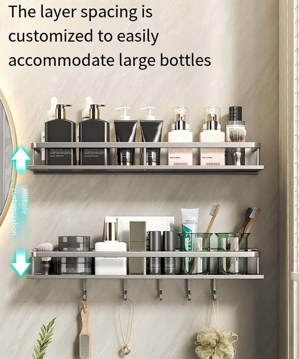 XVESOY Shower Caddy 2-Pack Adhesive Organizer