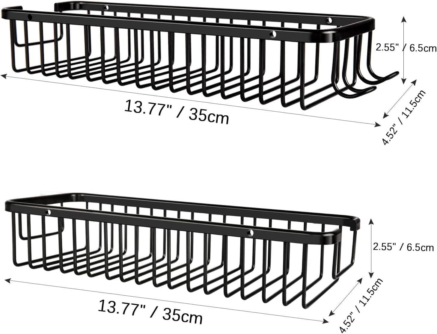 VECELO 2 Pack Shower Caddy Basket Shelf Organizer
