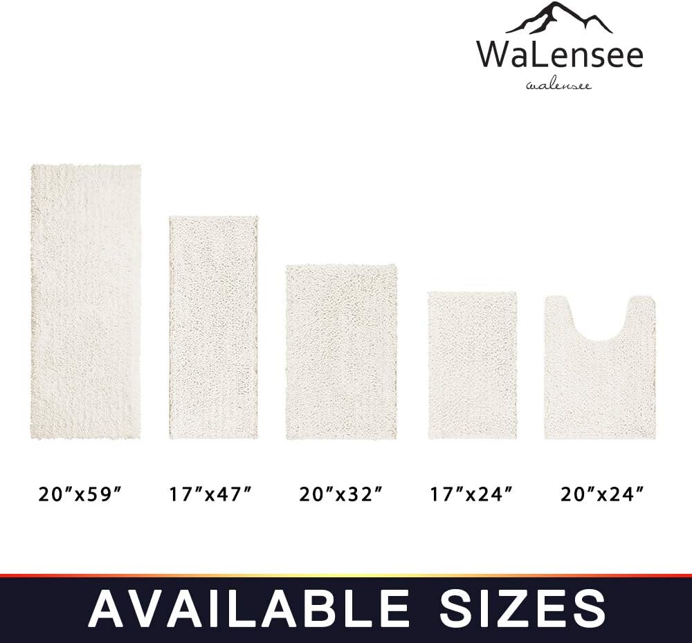 Walensee 2 Piece Bath Rug Set Non Slip Chenille