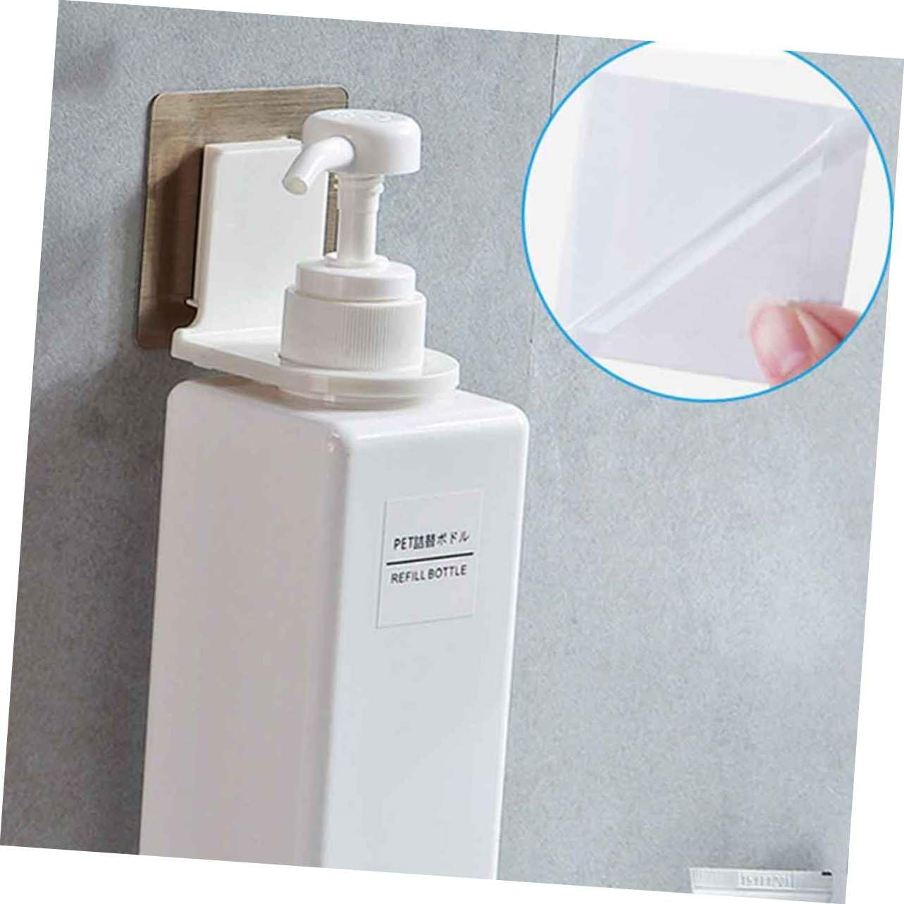 3pcs Plastic Shower Gel Bottle Holder Self-Adhesive Storage Rack