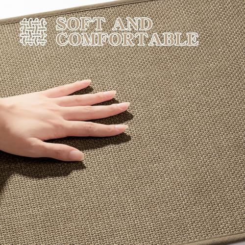 Chakme Ultra Thin Non Slip Bath Mat 24x17 Dark Beige
