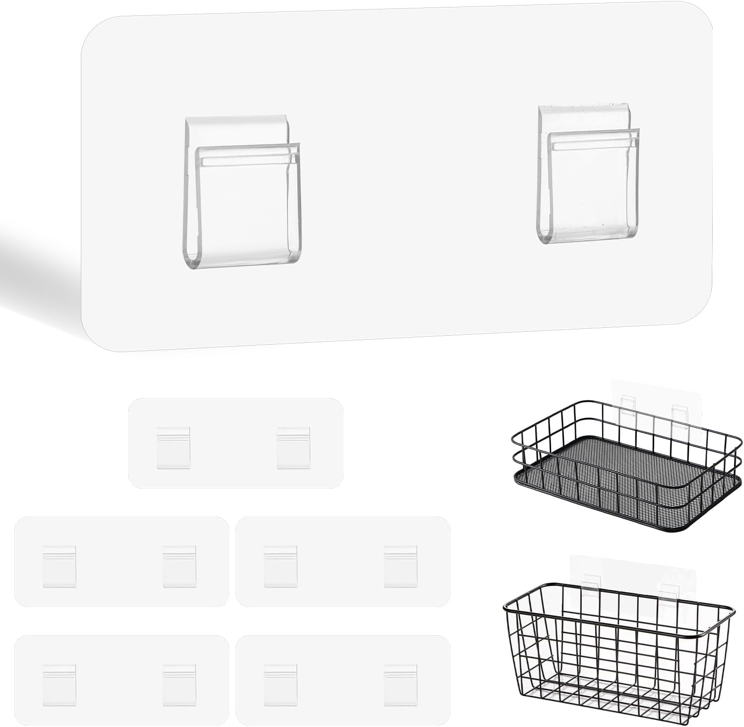 Gjinxi 6-Piece Waterproof Shower Caddy Replacement Hooks
