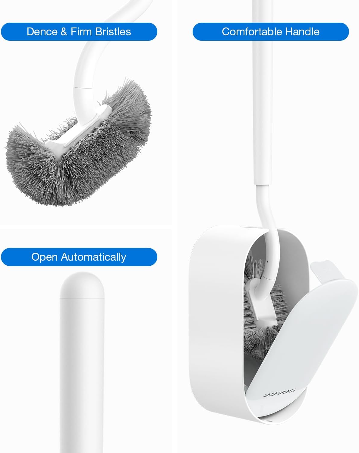OSCIOSS Toilet Cleaner Brush Set 2 Pack Wall Mounted