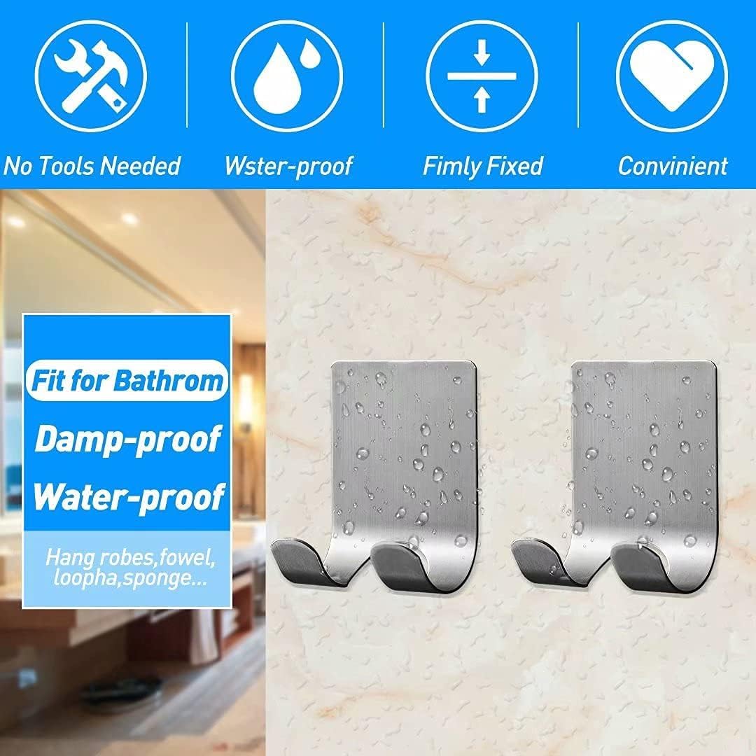 Waterproof Razor Holder 6 Pack Heavy Duty Self Adhesive Hooks