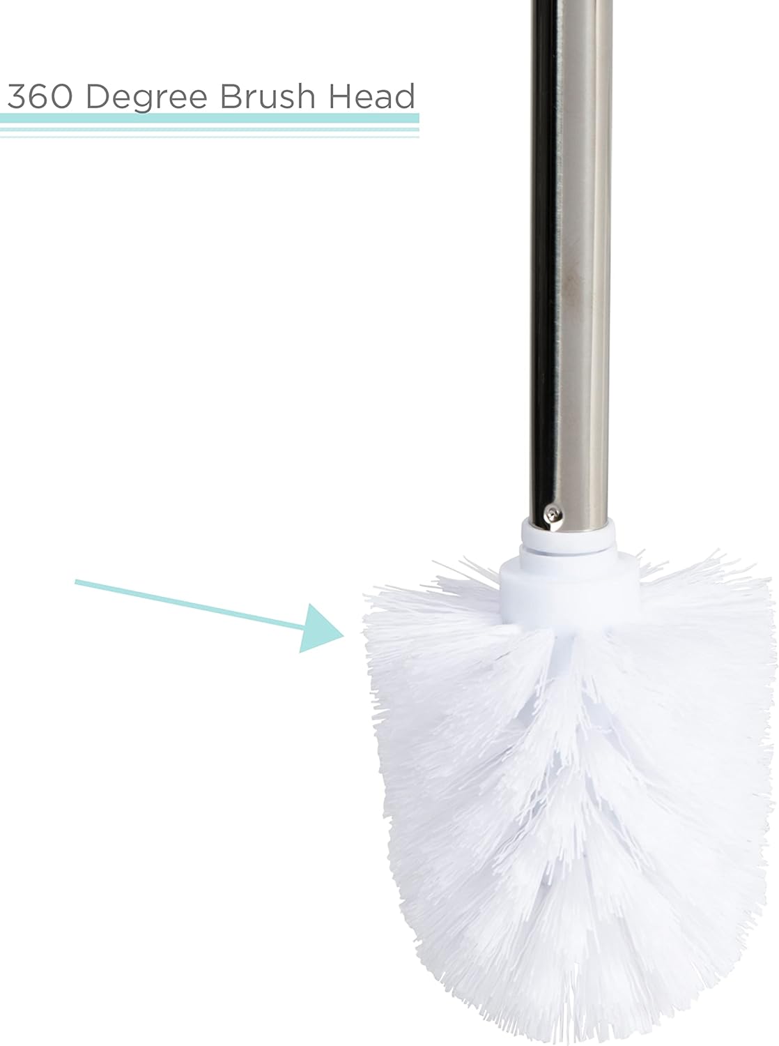 Bath Bliss Luxury Toilet Brush with Holder Grey
