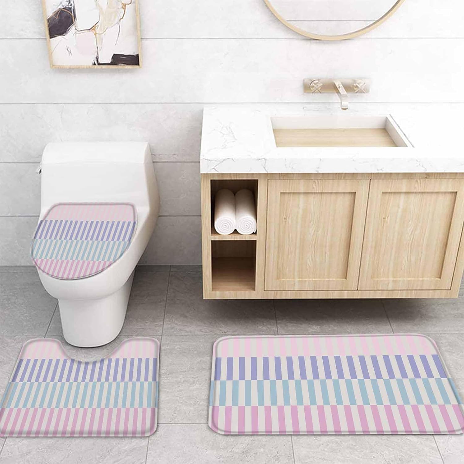 ZOE GARDEN Turquoise Blue Bathroom Set
