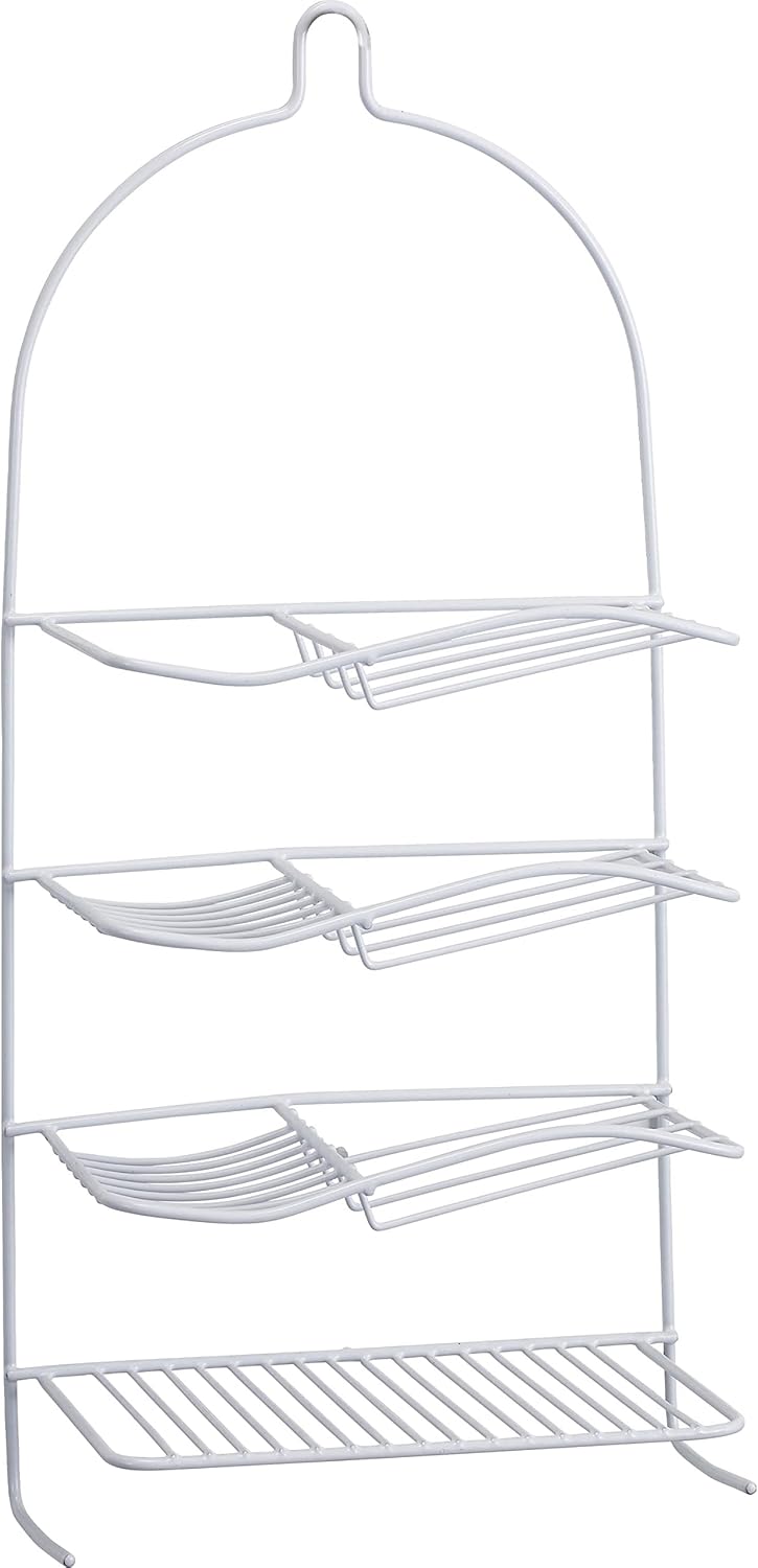 Bath Bliss 4 Tier Shower Caddy with Hooks