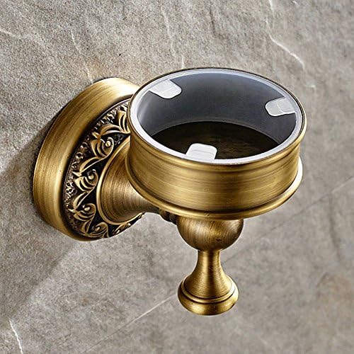 Leyden Antique Brass Toilet Brush Holder with Ceramic Cup 1