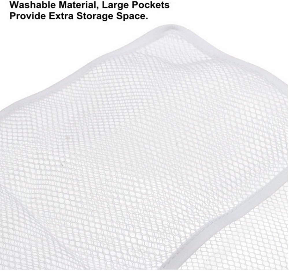 Quick Dry Mesh Shower Organizer with 6 Pockets and 4 Hooks