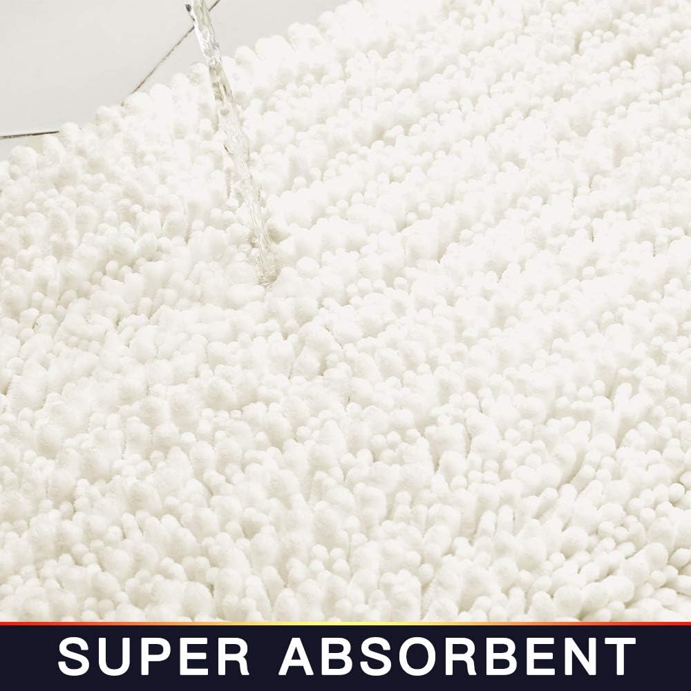 Walensee 2 Piece Bath Rug Set Non Slip Chenille