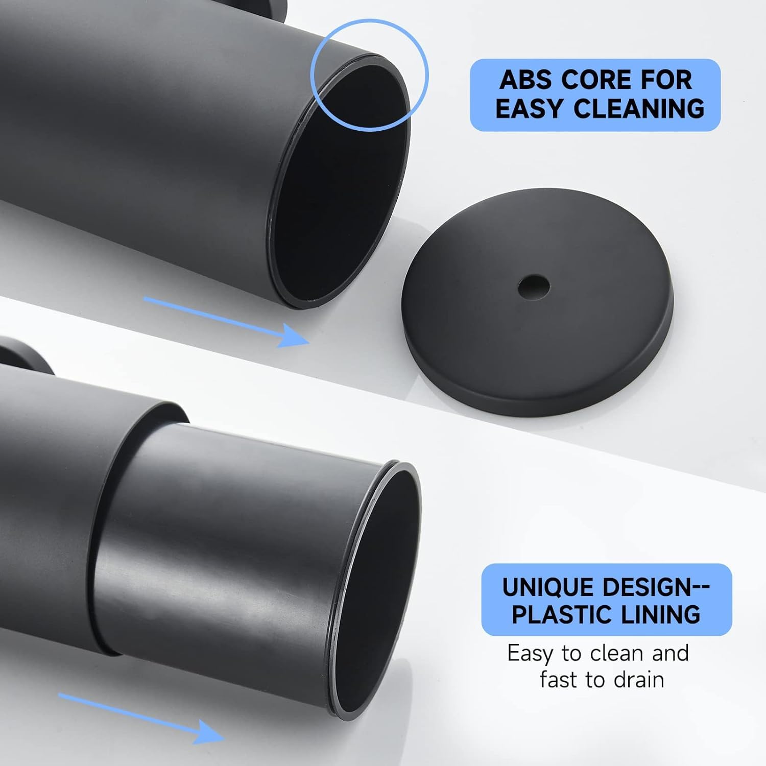 Toilet Brush and Holder with Durable Bristles and Splash-Proof Design