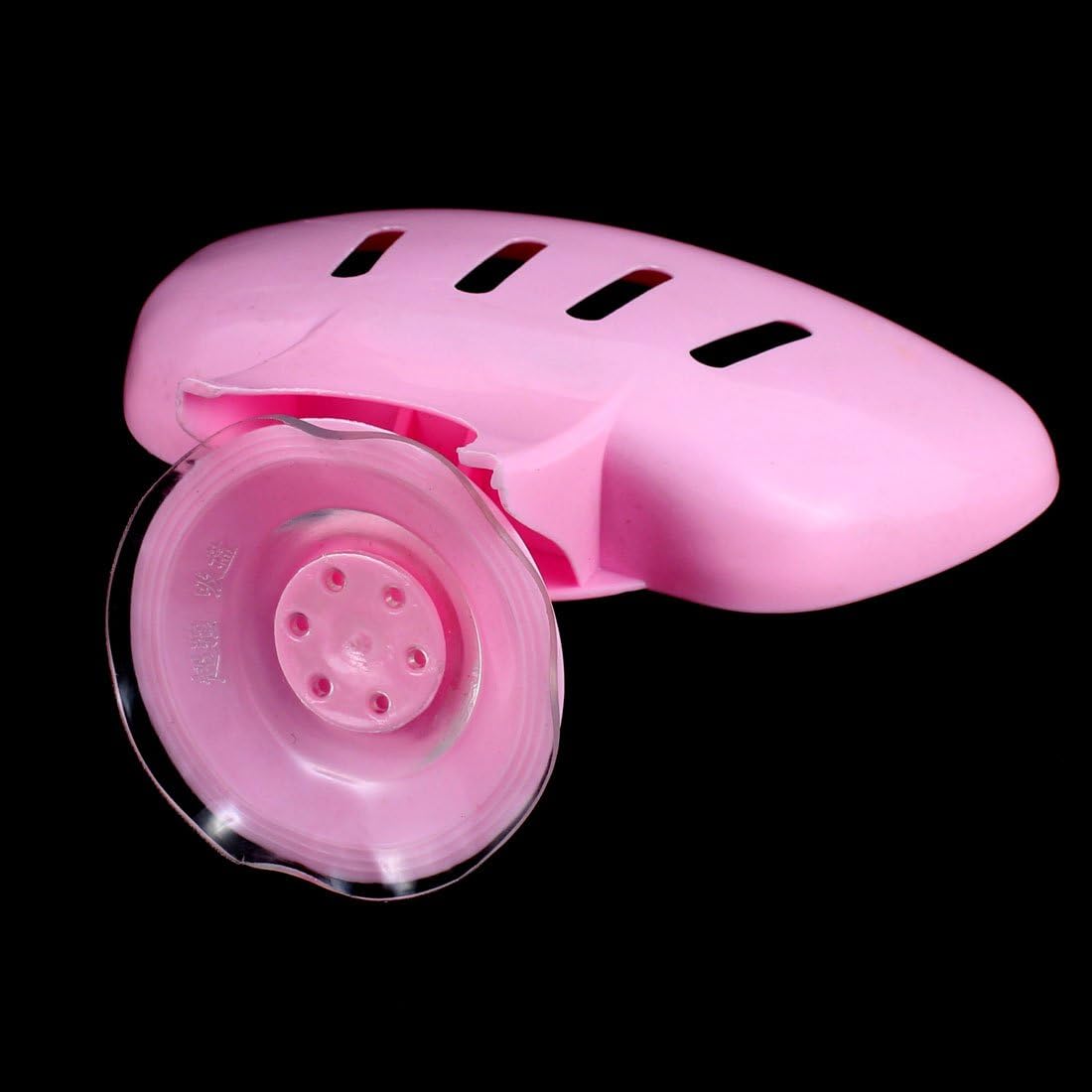 Pink Plastic Bathroom Suction Cup Holder 1