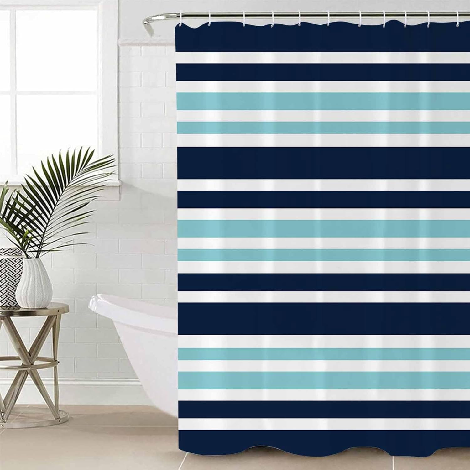 ZOE GARDEN Dark Blue Bathroom Set with Rug and Accessories