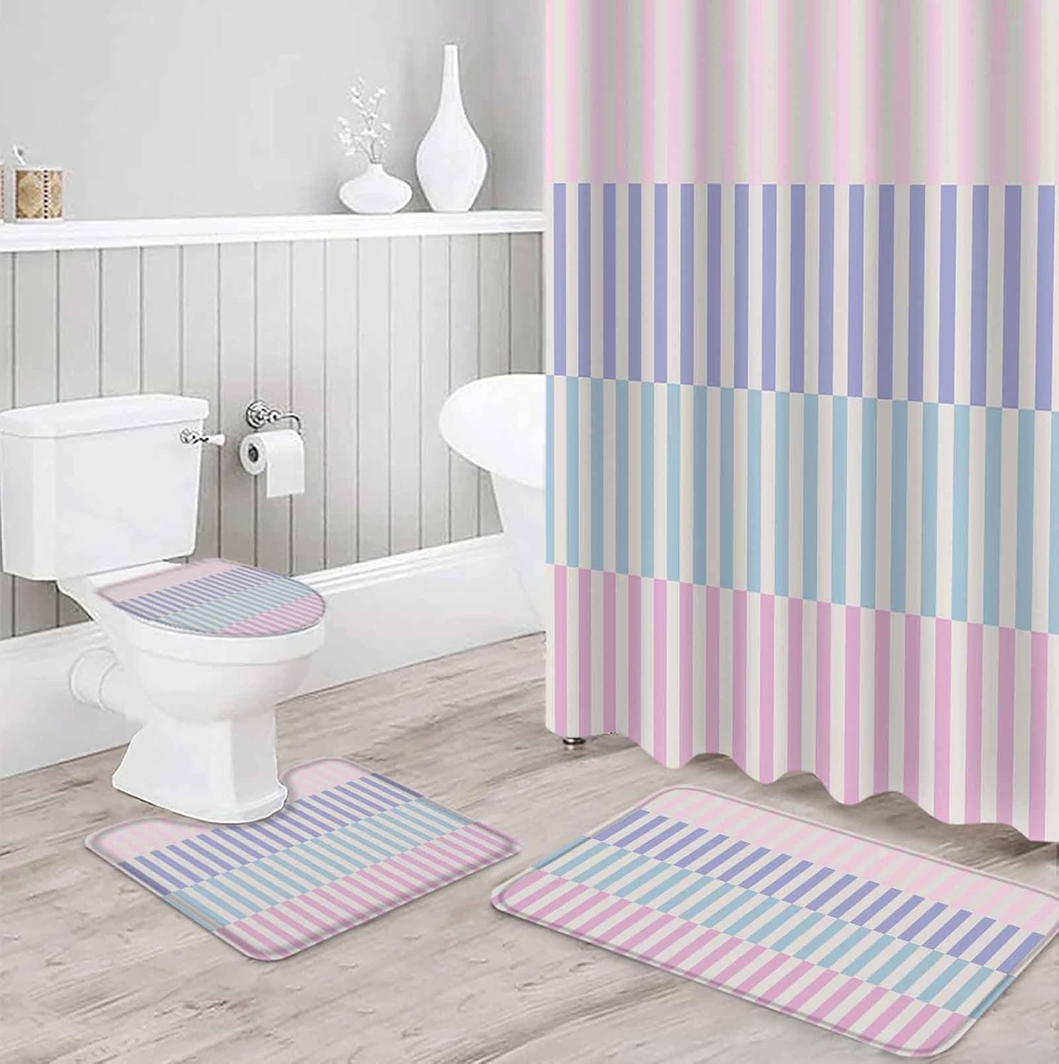 ZOE GARDEN Turquoise Blue Bathroom Set