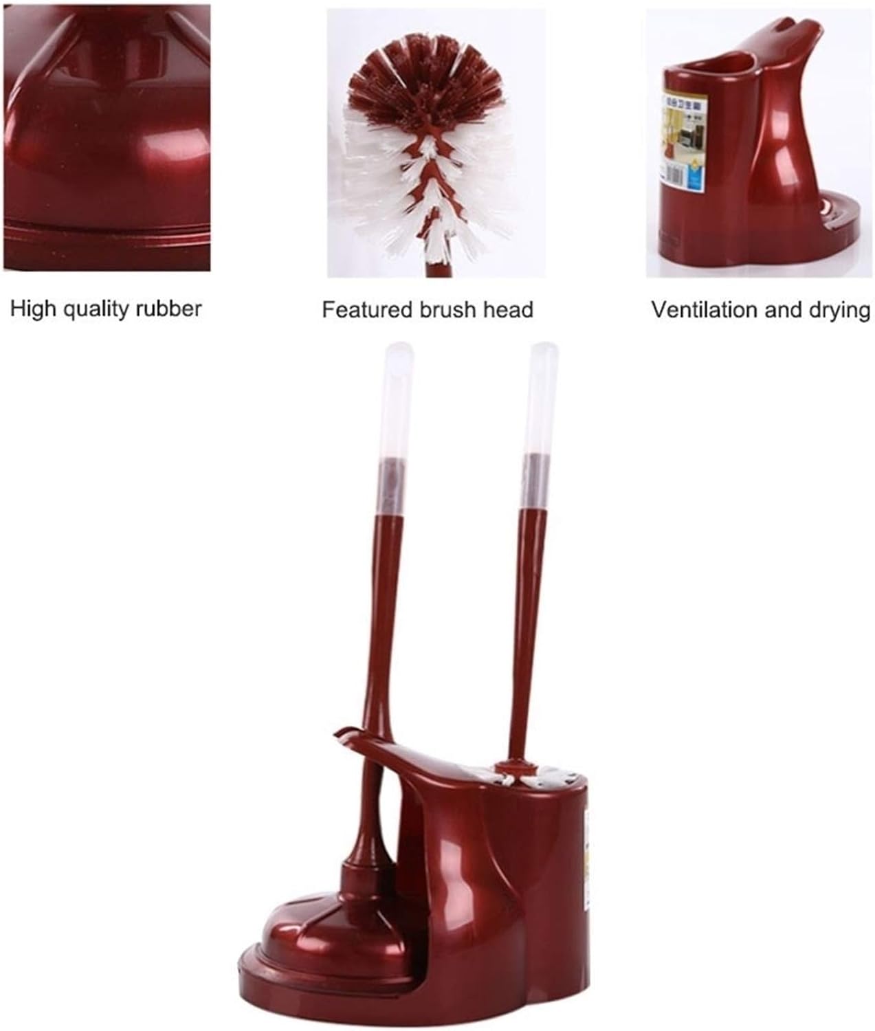 Biaoyu 2-in-1 Toilet Plunger with Brush and Holder