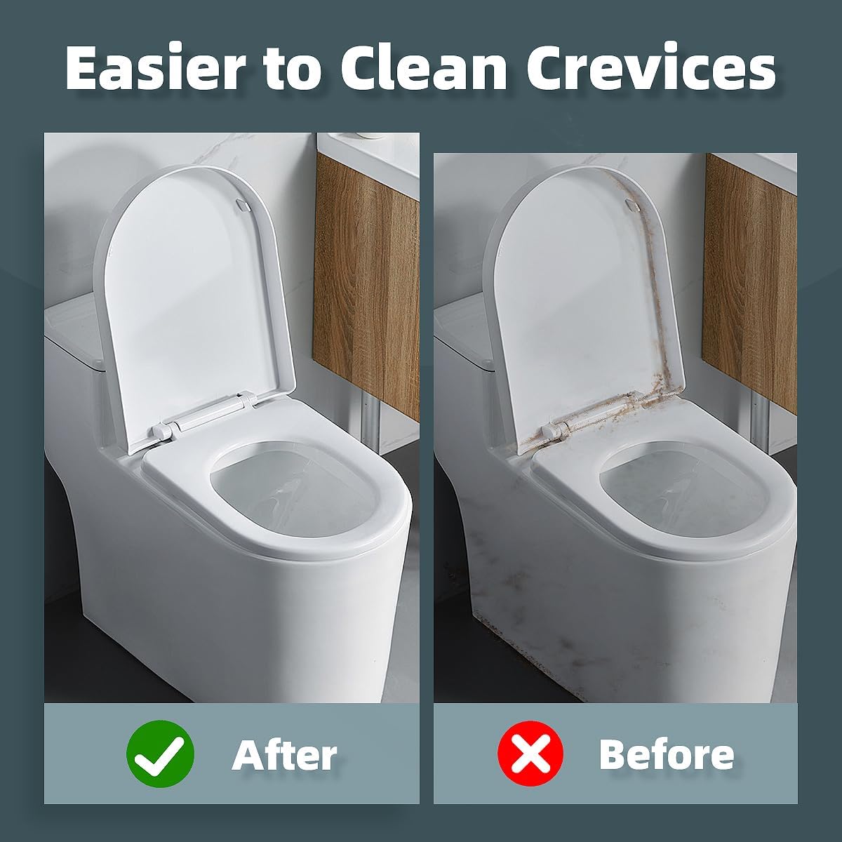 TQRR Toilet Brush 2 Pcs Gap Crevice Cleaning Tool