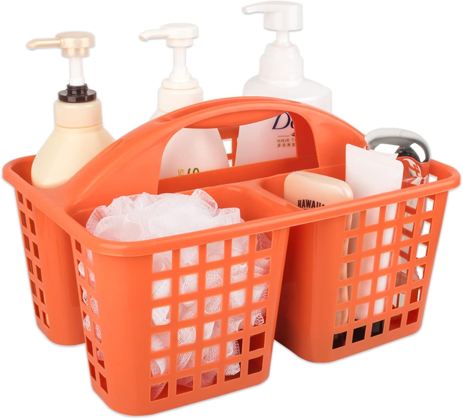 JiatuA Portable Shower Caddy with 3 Compartments and Handle