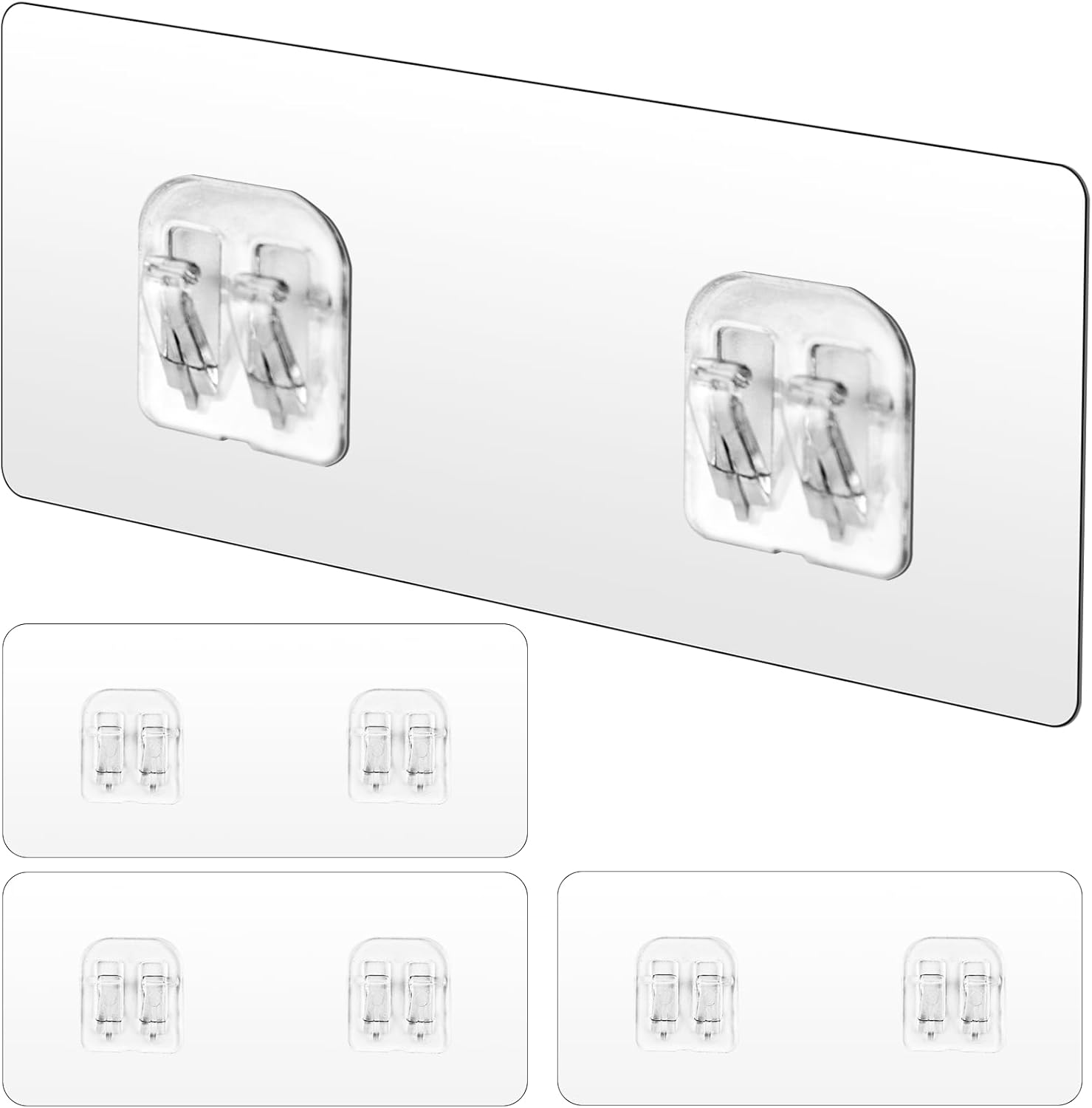 4 Pack Adhesive Hooks for Shower Caddy No Drilling