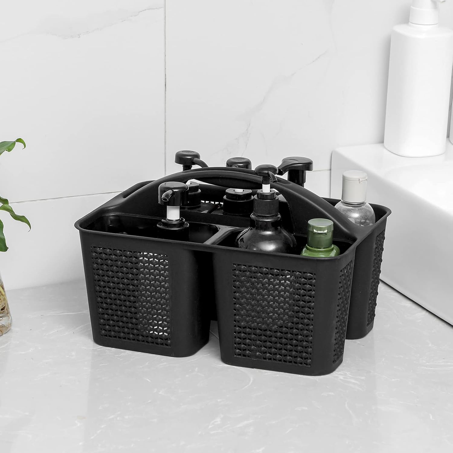 UUJOLY Plastic Portable Shower Caddy Basket Organizer