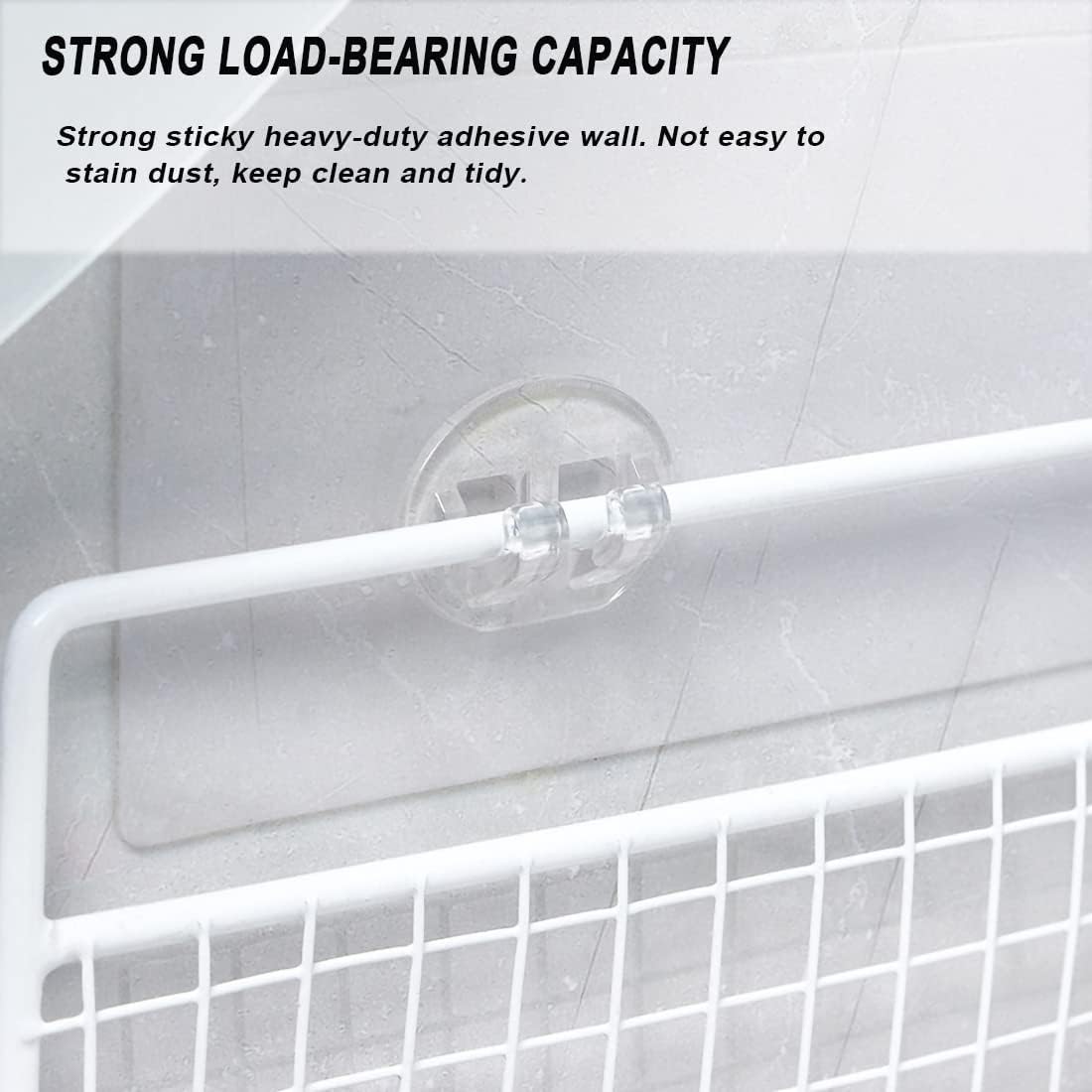 4 Pack Adhesive Hooks for Shower Caddy 2 and 3 Hooks Options