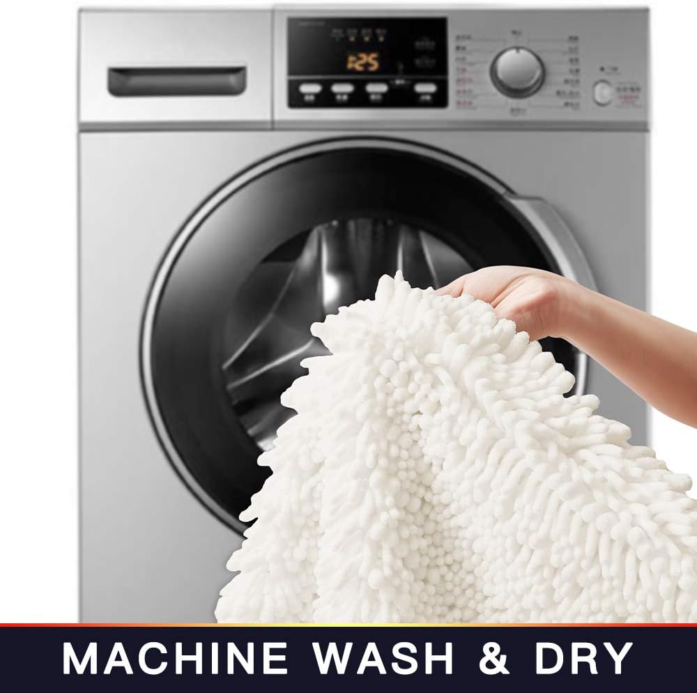 Walensee 2 Piece Bath Rug Set Non Slip Chenille