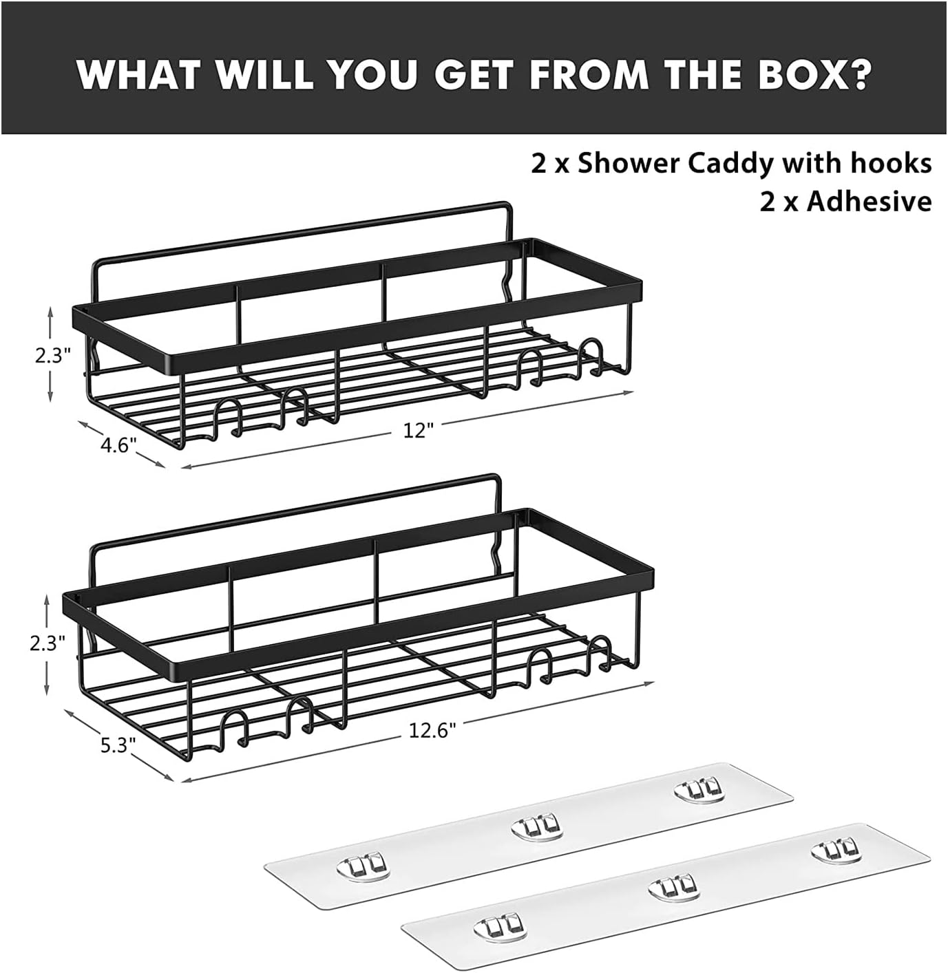 Hlsicnalm Shower Shelf Organizer Rack 2Pack