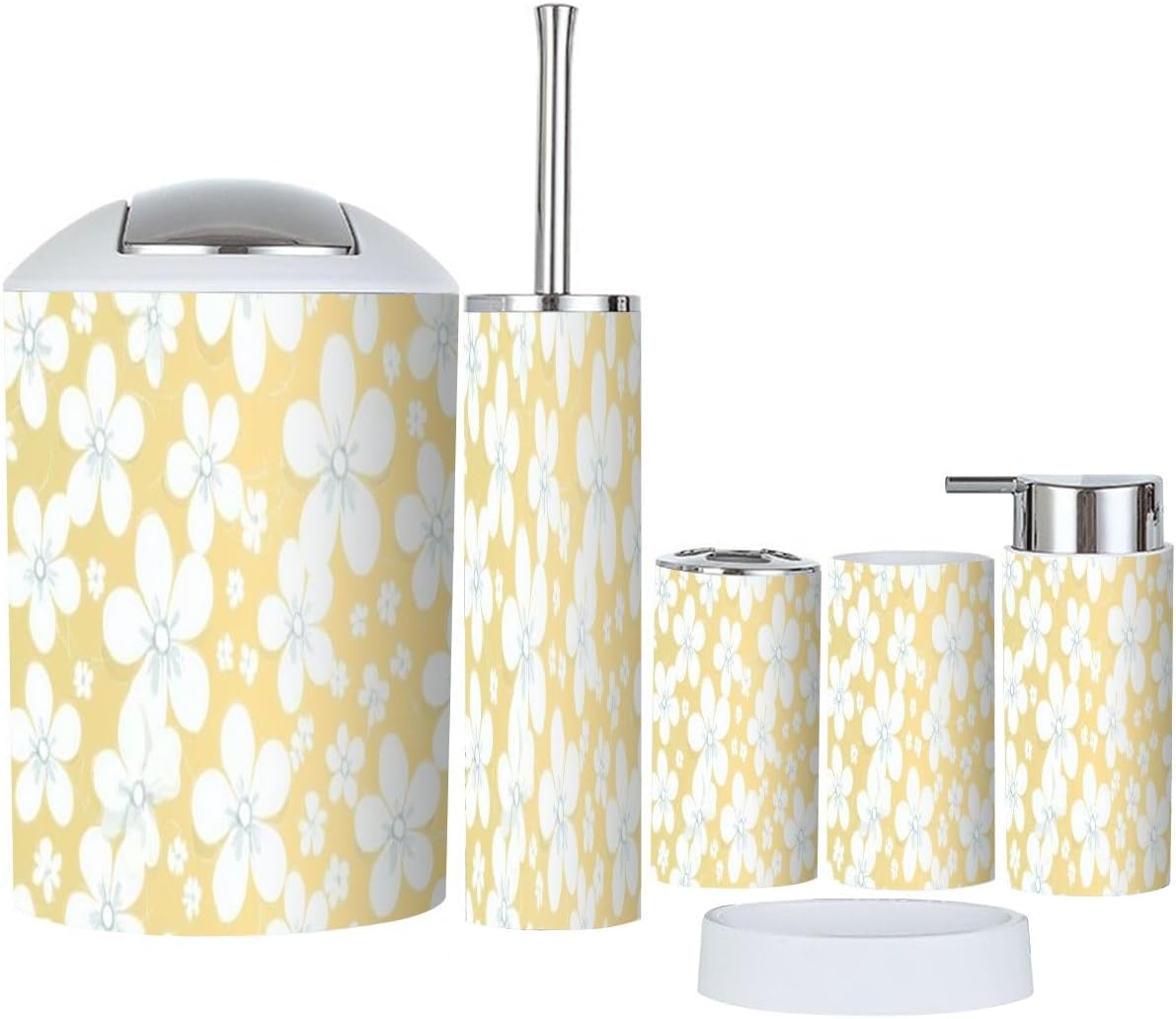 Boho Retro Bathroom Accessories Set 6 Piece