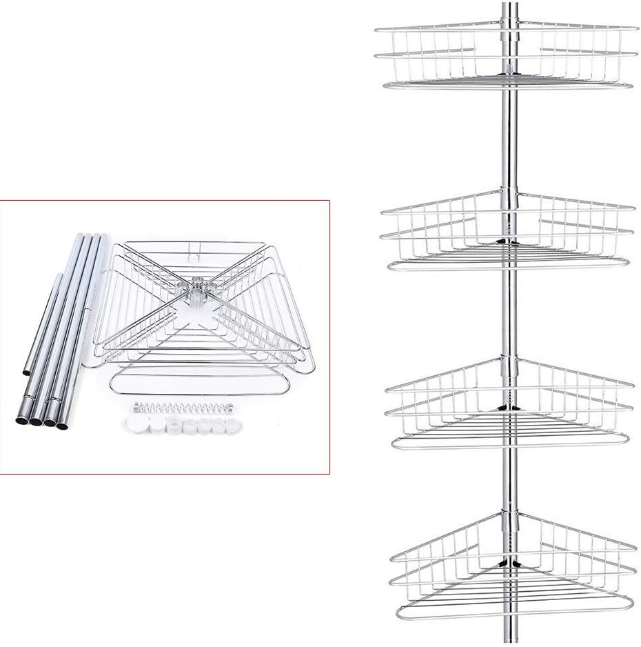 4 Layer Shower Storage Holder with Drainage System 1