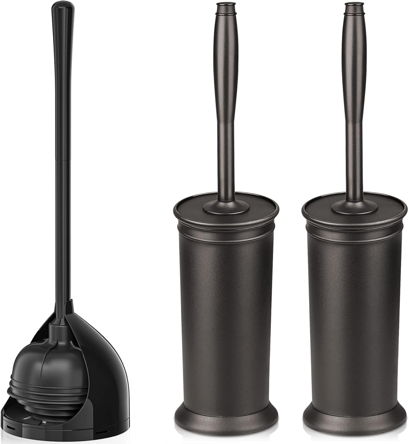 Uptronic Toilet Plunger and Brush Set with Holder 1