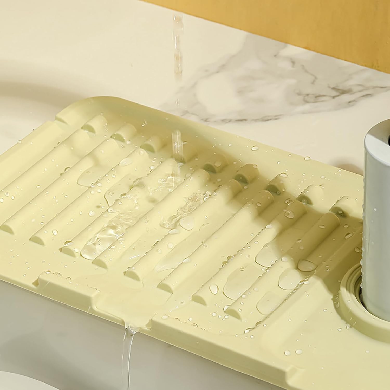 Swicado Faucet Mat - Premium Silicone Splash Guard for Kitchen Bath