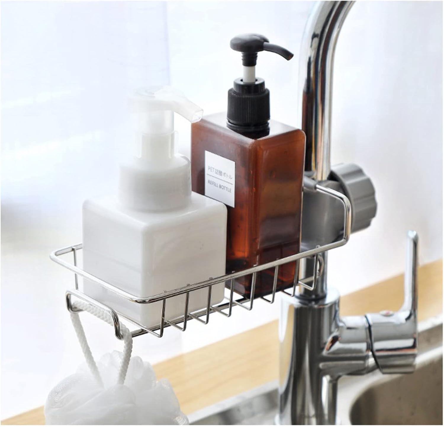 Mokife 2 Pack No Drill Shower Caddy Stainless Steel
