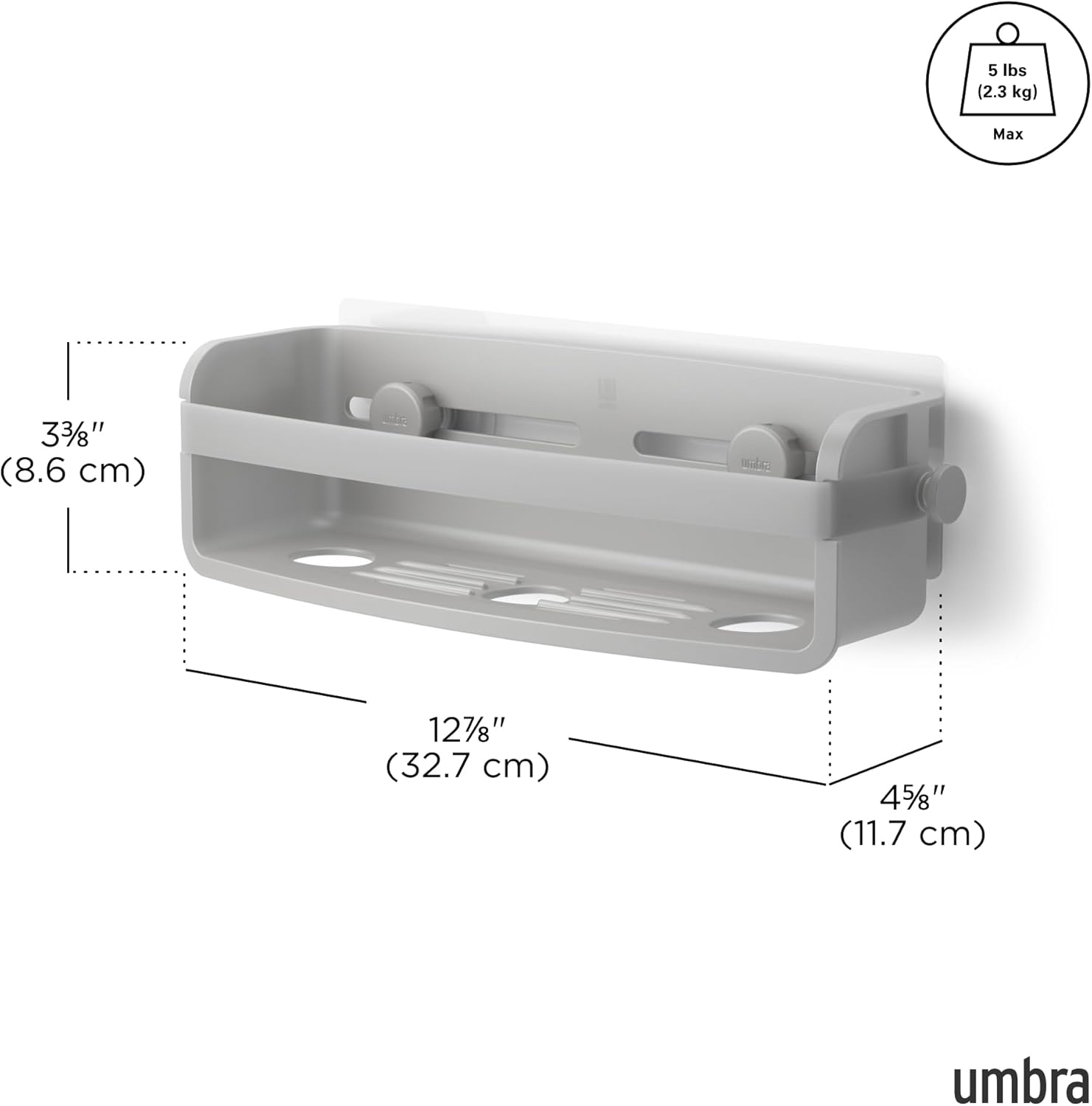 Umbra Flex Adhesive Grey Shower Caddy