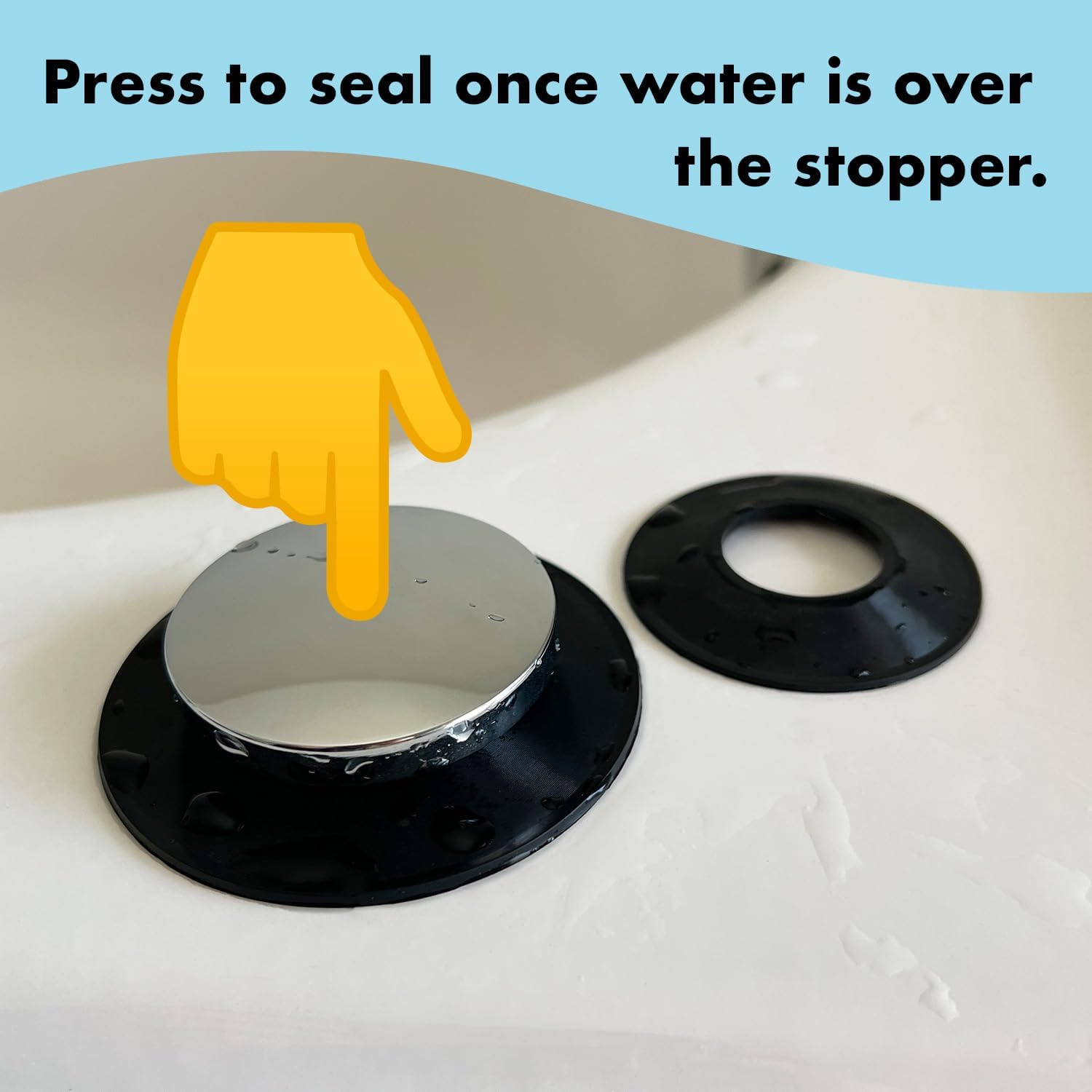 DrainFunnel Chrome Bathtub Stopper for 13-17 Drains