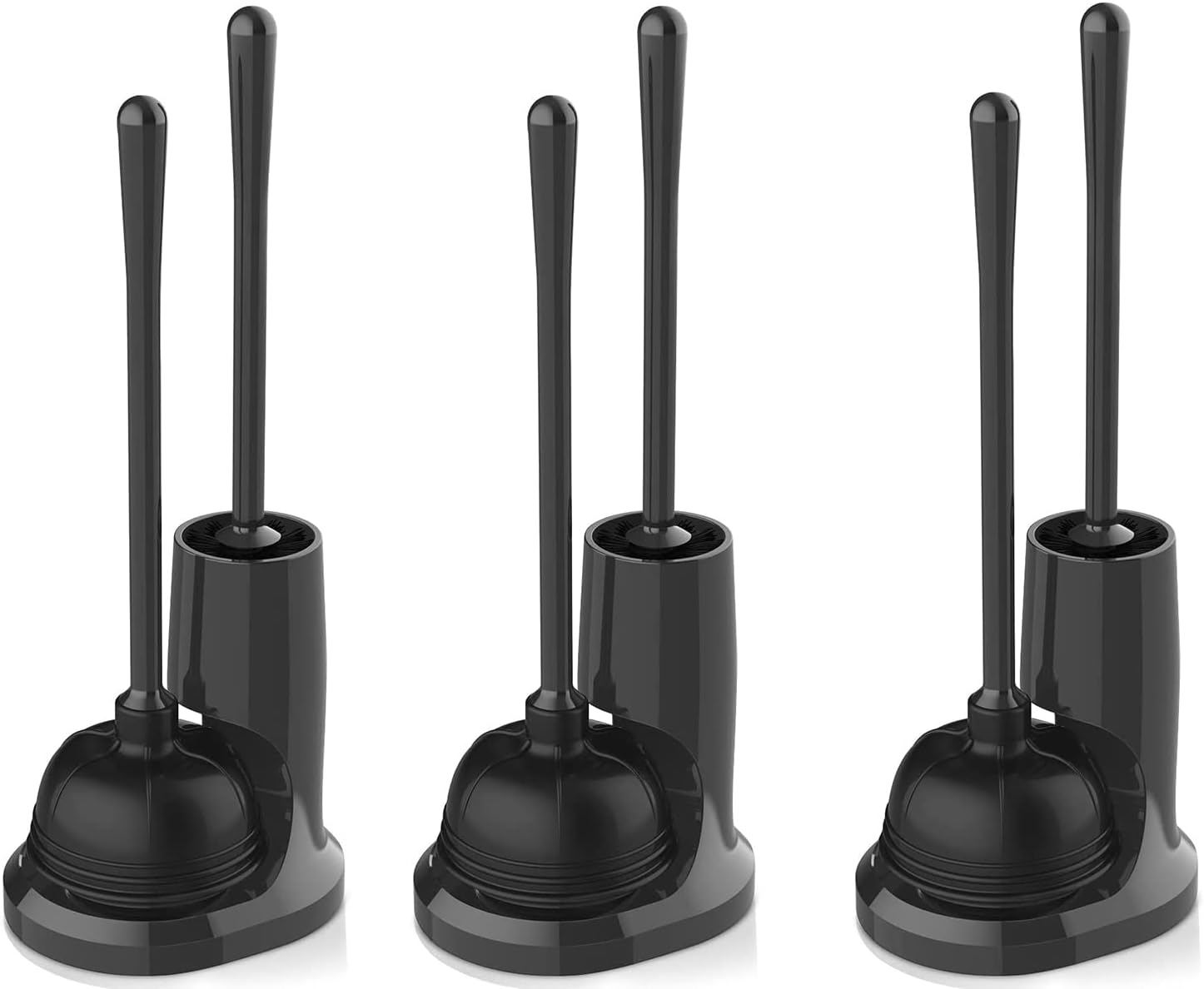 Uptronic Toilet Plunger and Brush Set with Holder
