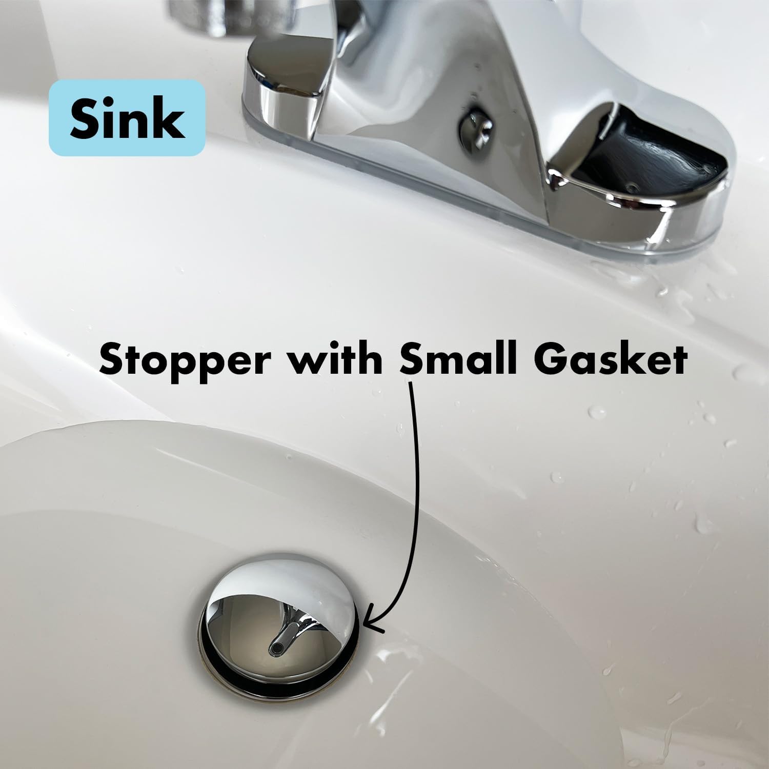DrainFunnel Chrome Bathtub Stopper for 13-17 Drains