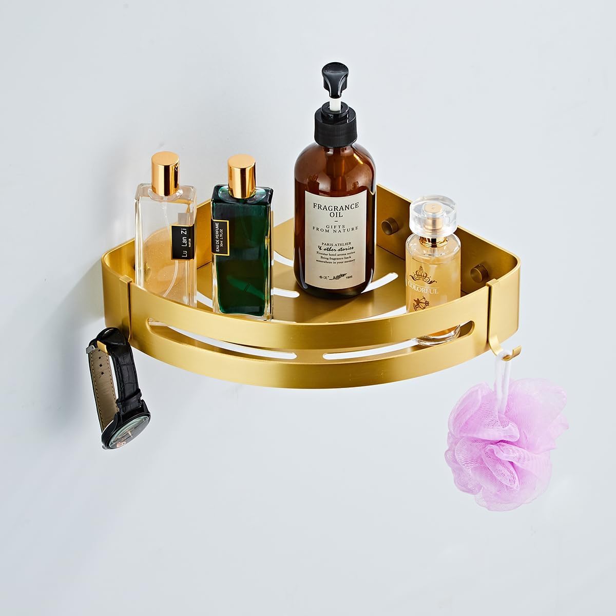 Hoinerus Brushed Gold 2-Pack Shower Caddy Organizer