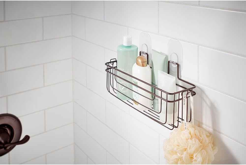 Franklin Brass IncrediGrip Single Storage Shower Basket Classic Bronze