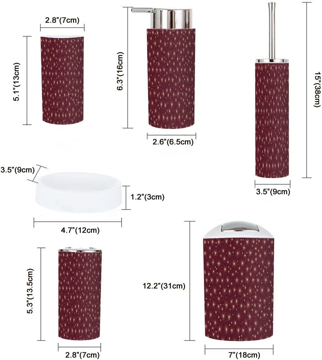 Boho Star Bathroom Accessory Set 6 Piece