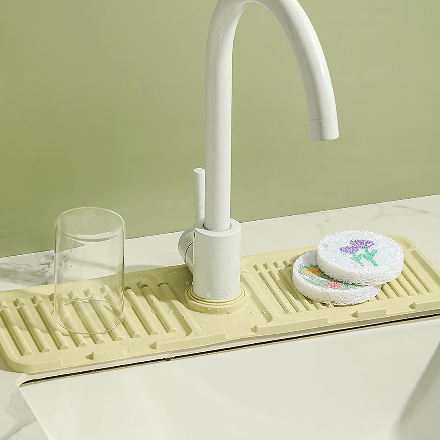 Swicado Faucet Mat - Premium Silicone Splash Guard for Kitchen Bath